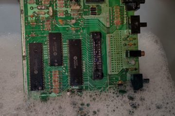 Atari 2600 jr being wash